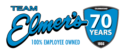 Team Elmers Logo with 70 Year Shield to mark their anniversary
